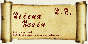 Milena Nešin vizit kartica